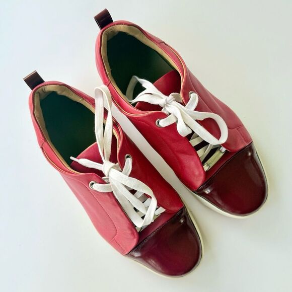 Royal Albartross Luna Sneaker Spikeless Golf Shoe Red 38 / US 7 Made in Italy - Picture 9 of 15